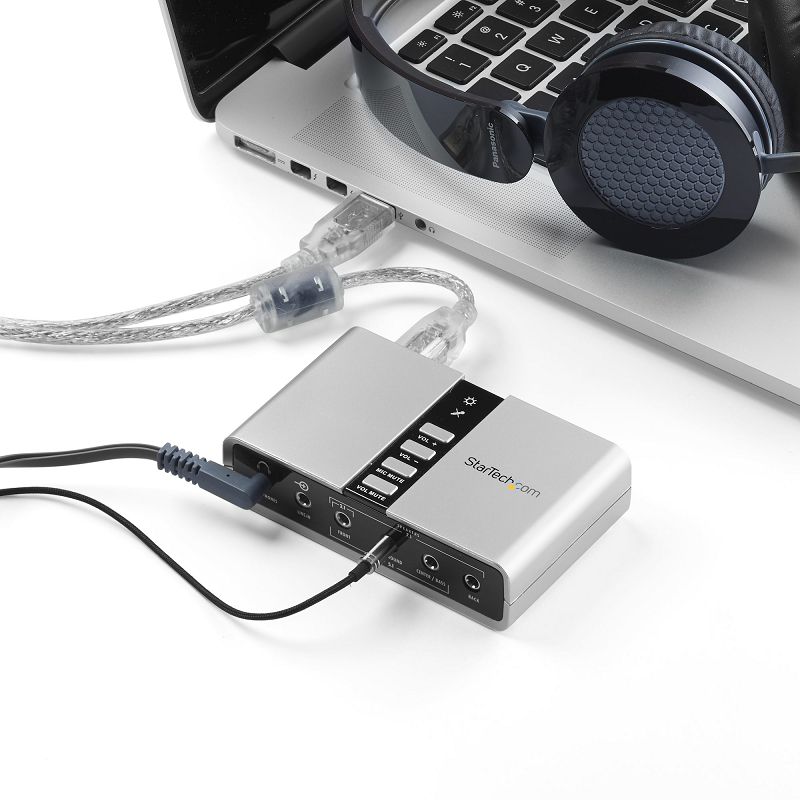 StarTech ICUSBAUDIO7D 7.1 USB Audio Adapter External Sound Card with SPDIF Digital Audio
